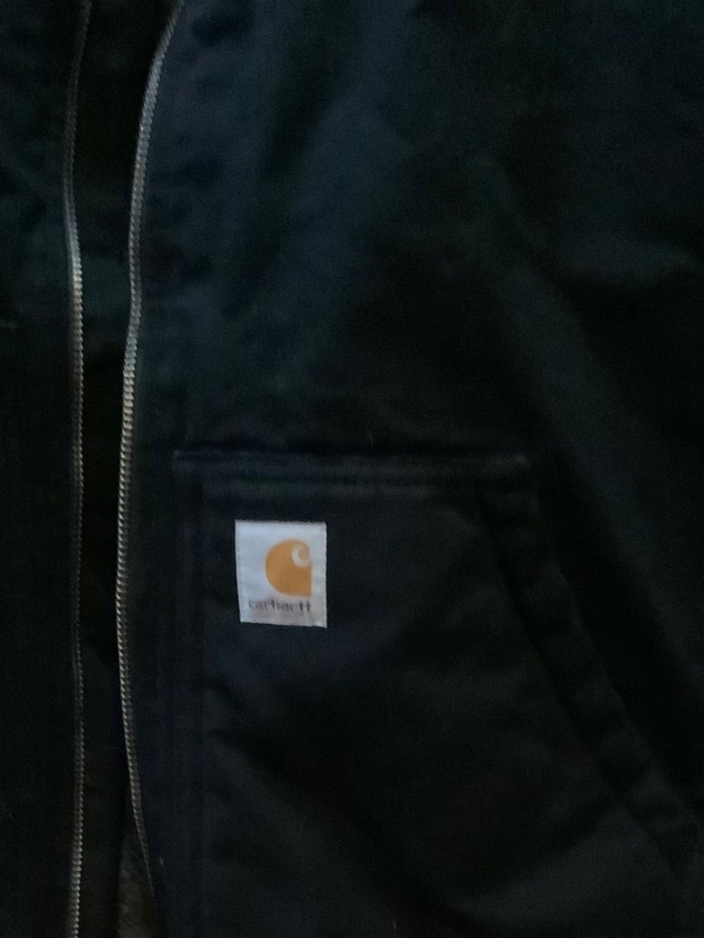 Carhartt Relaxed Fit Size 2XL Sherpa Line Canvas Duck Vest Black Full Zip - Picture 4 of 7